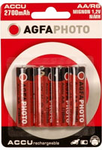 Agfa 4 NiMH 2700mAh AA herlaadbare batterijen