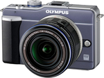 Olmypus Pen E-PL 1 Kit Blauw + 14-42 mm Zwart