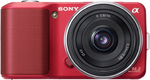 Sony NEX 3 Rood Kit + SEL 2,8/16 mm