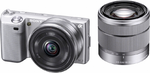 Sony NEX 5 Zilver Kit + SEL 2,8/16 mm + SEL 18-55 mm
