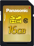 Panasonic SD-HC Class 10 Kaart 16GB 