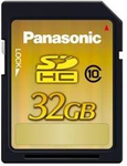 Panasonic SD-HC Class 10 Kaart 32GB
