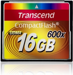 Transcend Compact Flash 16GB kaart MLC 600X