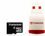 Transcend MicroSD kaart SDHC + Adapter / Class 2 16GB