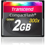 Transcend Compact Flash 2GB kaart SLC 300X
