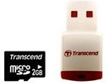 Transcend Micro SD 2GB + Adapter