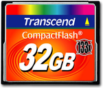 Transcend Compact Flash 32GB kaart MLC 133x