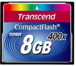 Transcend Compact Flash 8GB kaart MLC 400X