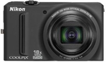 Nikon CoolPix S 9100 nacht- Zwart