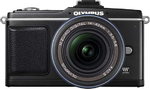Olympus Pen E-P2 SE Pancake Kit + 17 mm Zwart + FL-14 Zwart