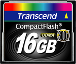 Transcend Compact Flash 16GB kaart SLC 300X