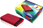 Transcend StoreJet 25 Mobile Silicone Behuizing 320GB Rood