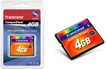 Transcend Compact Flash 4GB kaart MLC 133X