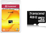 Transcend MicroSD kaart SDHC Class 2 4GB