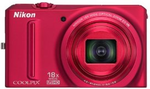 Nikon CoolPix S 9100 Rood